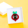 LIMITED STOCK Ornament Cat Brooch - Red
