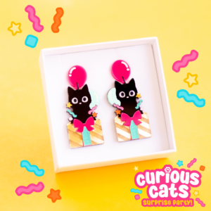 PRE-ORDER Curious Cats Birthday Gift Dangles